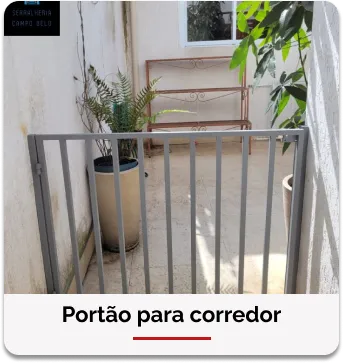 Portão de grade para corredor